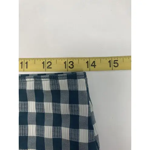 Faithfull the Brand Womens Blue Check Print Swim Bottom L