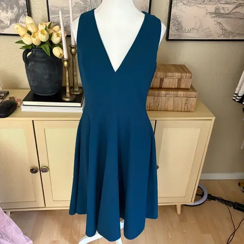 Dress the Population DRESS THE POPULATION Catalina Fit & Flare Cocktail Dress In Peacock Size Medium