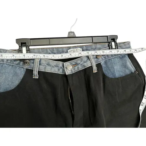 Moon River - Anthropologie two-tone, wide-leg jeans Size L the 90s/Y2K era.