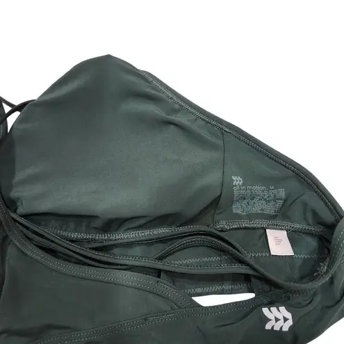 All In Motion  Strappy Green Minimal Sports Bra Removable Pads Size Medium - Image 4