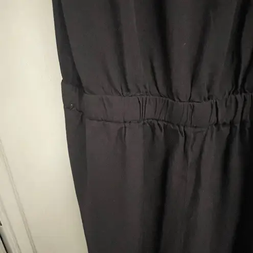 Swim Cacique 18/20 Black Buckle Jumpsuit Coverup Pool Beach Black Pockets Women