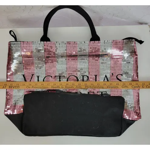 Victoria's Secret Victoria’s Secret Women's Weekender Bag Sequin Canvas Limited Edition Tote