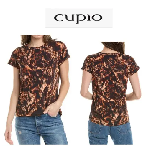 Cupio Women's Brown Short Cuff Sleeve Tee Size undefined