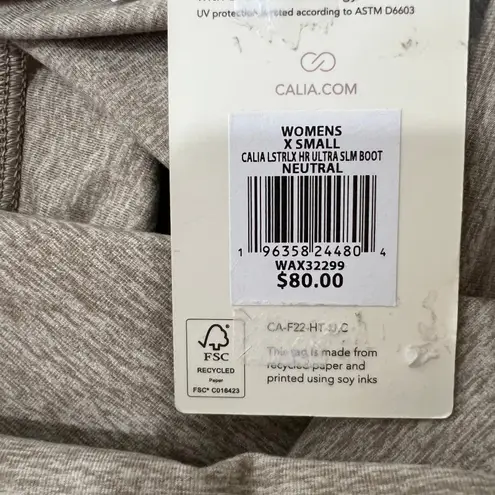 CALIA LustraLux Ultra Slim Boot Cut Pant Size XS NWT Neutral