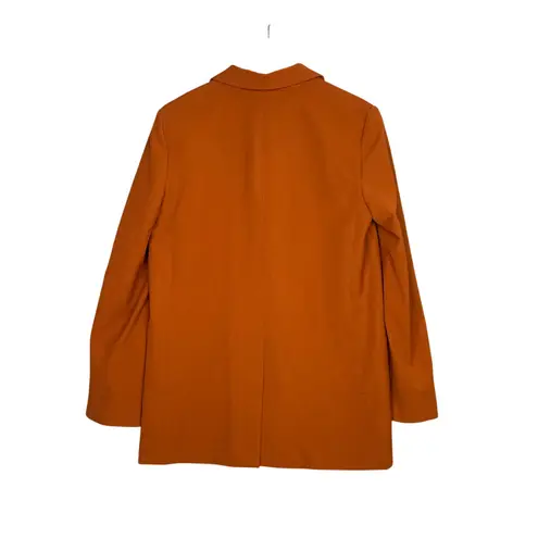 ZARA  Oversized Wide Lapels Blazer Lined Patch Pockets Back Slit M Burnt Orange thumbnail 14