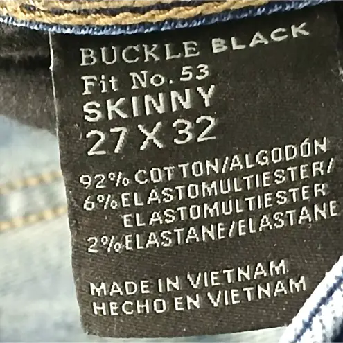 Buckle Black Fit No. 53 Skinny Stretch Jean Size 27x32
