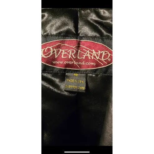 Overland leather jacket blazer lambskin Beaded $1300 Unisex 42 Made In USA Black Size L