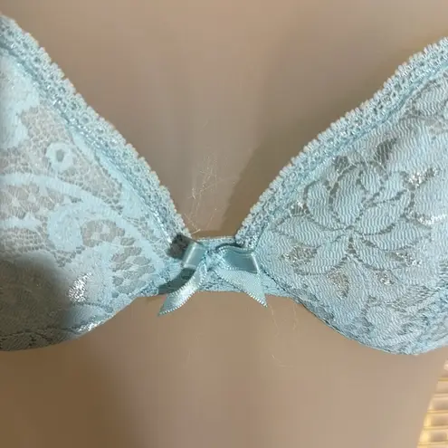 Vintage Olga Sky Blue Lace Lined Underwire Bra 32A Size undefined