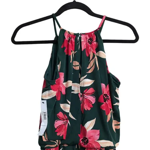Maggy London NWT Lottie Crop Jumpsuit Floral Sleeveless Halter Tie Waist Size 4