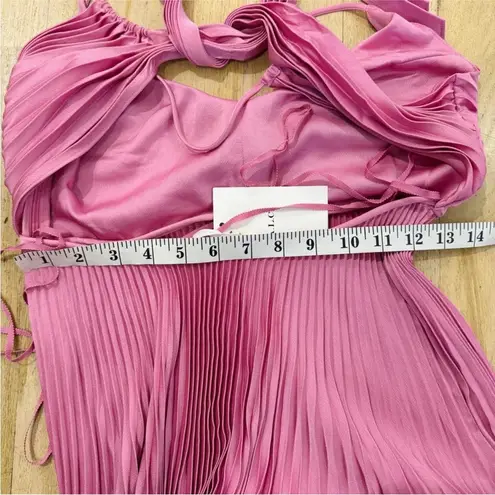 ALC Frank A.L.C. Gemini Pleated Cut Out Midi Dress in
Chateau Rose NWT