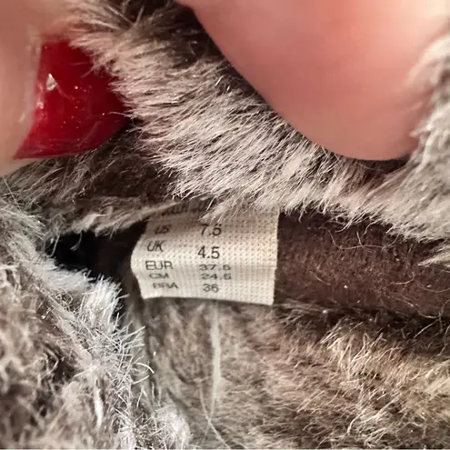 Skechers Vintage  Women's Brown Suede Faux Fur-Lined Slip-On Shoes