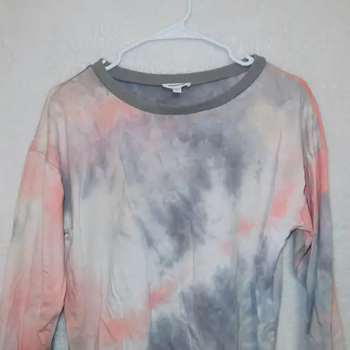 Mittoshop multicolor tie dye long sleeve pullover crew neck sweatshirt size SM