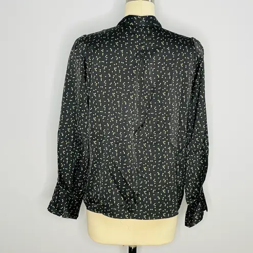 Prologue x Target Black Ground Dot Blouse- Pleated Cuffs- Size XL