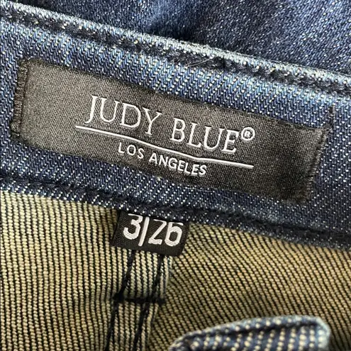 Judy Blue Airplane Mode High Rise Dark Wash Double Cuffed Joggers size 3/26