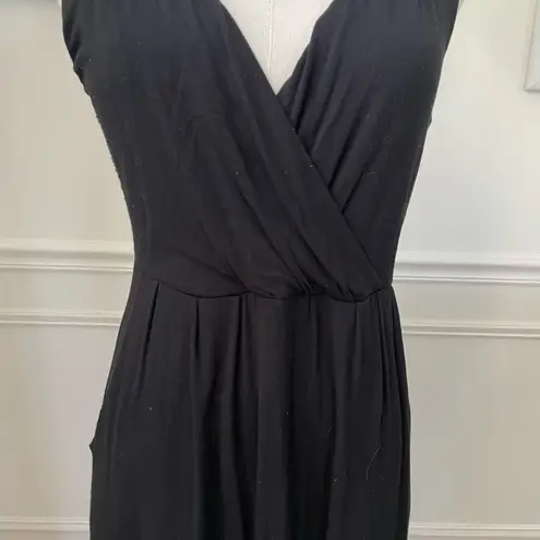 Garnet Hill Black Cross Top Sleeveless Dress Black S