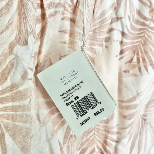 Faherty Linen Paradise Cove Women's Shorts in Orange Pink Color Size XS NWT