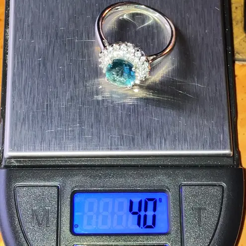 Teal Color Changing Fluorite Sterling Silver Ring Size 9.25