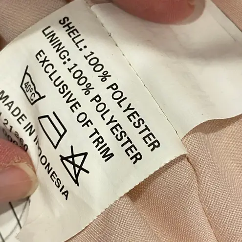 Mori Lee Lace Bodice Dress Chiffon Party Cocktail Pastel Pink Blush Sleeveless 6