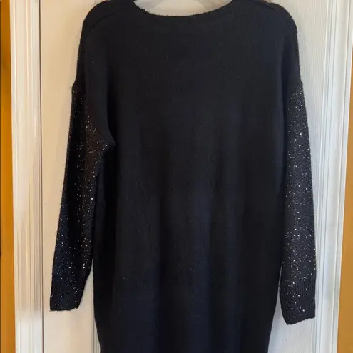 ESMARA BLACK SWEATER DRESS LONG SLEEVES WITH SEQUIN BLING SOFT MATERIAL SMALL Size undefined