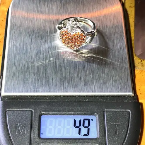 Natural Red Garnet Sterling Silver Claddagh Ring Size 5