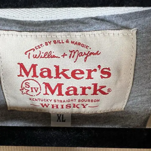 Makers Mark Whiskey Henley Shirt XL Long Sleeve Thermal Waffle Knit Beige
