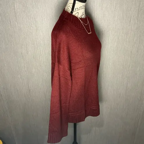 Elegant Maroon Oversized Sweater Size Medium Red
