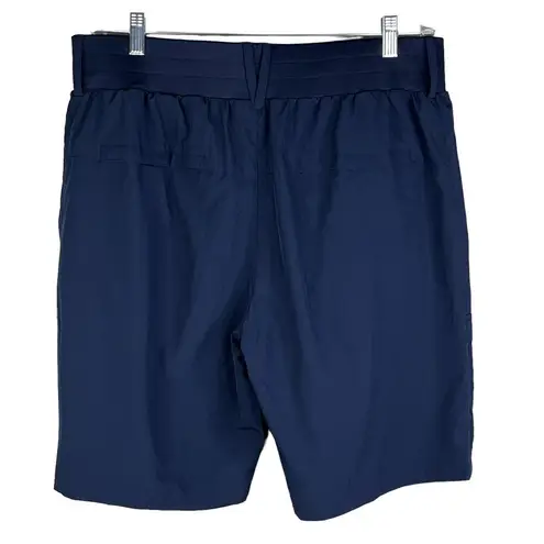 Santiny Shorts XXL High Waist Golf Hike Quick Dry Zipper Pockets Navy New Blue