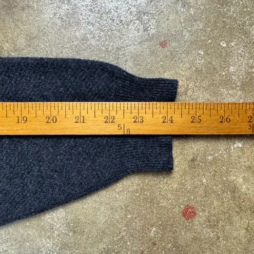 autumn cashmere 100% Pure Cashmere Women's Large Crew Neck Charcoal Gray Sweater