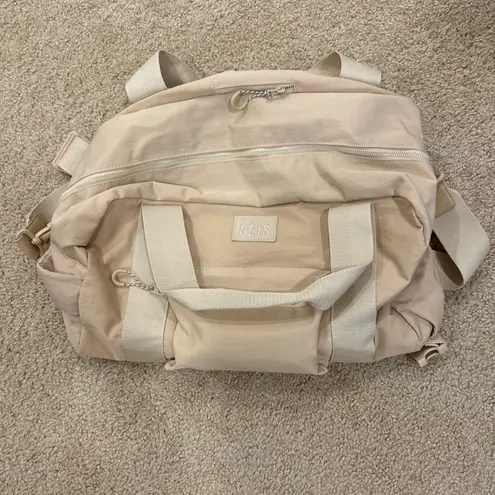 BEIS The Sport Duffle in Beige. Converts to Backpack!