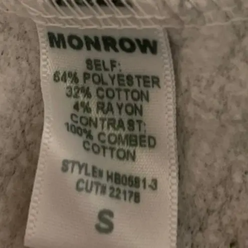 Monrow Women's Gray Elastic Waist Tapered Sweat pants Jogger Trouser Pants S