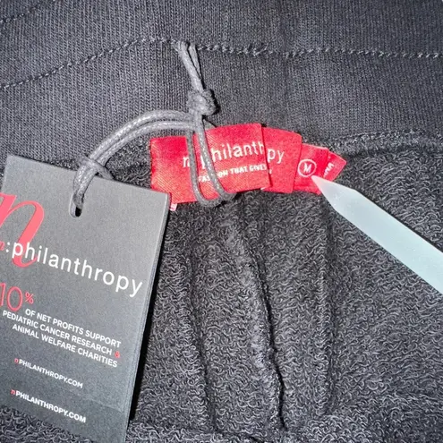 n:philanthropy NWT Coco Distressed Shorts Elastic Waist in Black Cat