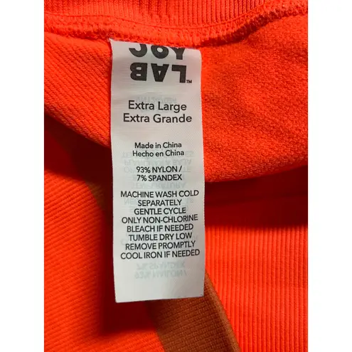 Joy Lab Women's Orange High Waisted Activewear Sports Running Biker Shorts Sz XL