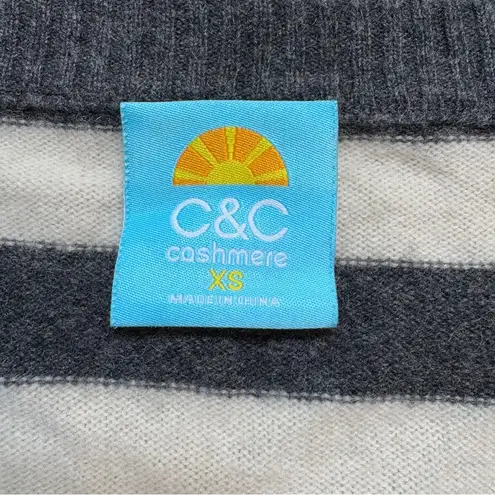 C.C Black and Cream Cardigan with Bold Stripes Size XS