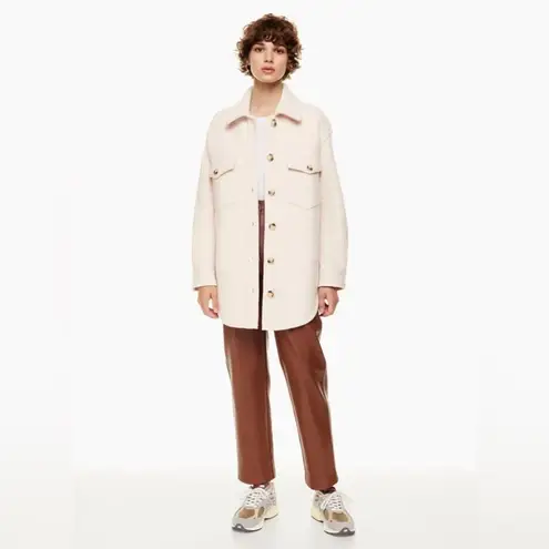 Aritzia NWOT  Wilfred Free Ganna Shacket in Heather Bone - Image 6