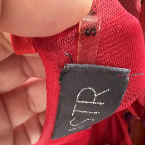 ASTR the label Dress Womens Small Red Serape Aztec Stripe Boho Shift Tank Mini