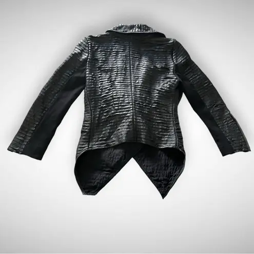 Marciano LOS ANGELES Women's Black Shayna Lamb Leather Jacket Size 2 | EUC