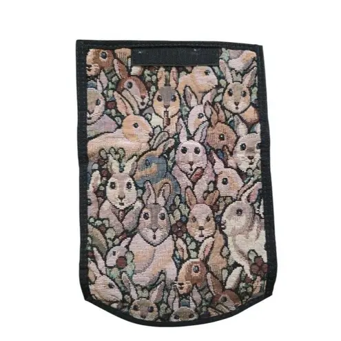 Tapestry Pattern Wallet Bag Purse Billfold Rabbit Bunny Vintage Print 7"x5"