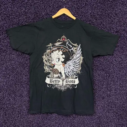 Biker Betty Boop the Street Angel Animated Movie T-Shirt L