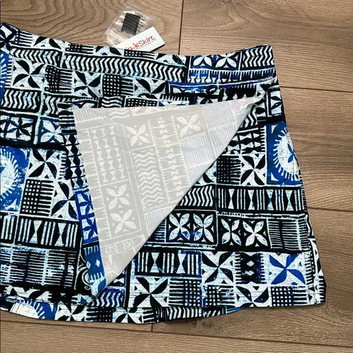 RipSkirt Hawaii Pacific Tapa Blue Floral Wrap Cover Up Swim Skirt Size Large