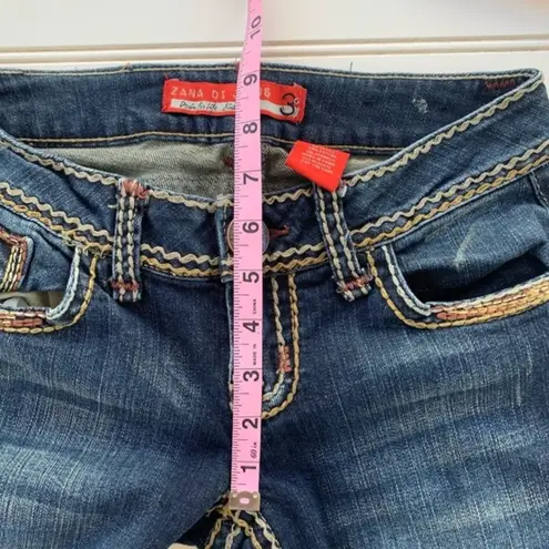 Zana Di Zana-Di Jeans Rockin Denim Dark Blue Denim Lowrise y2k Skinny Jeans Size 3