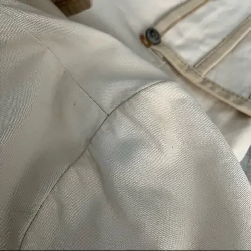 My Tribe Ivory Jacket with Leather Trim