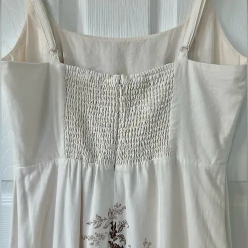 Christian LaCroix Floral Linen Midi Dress