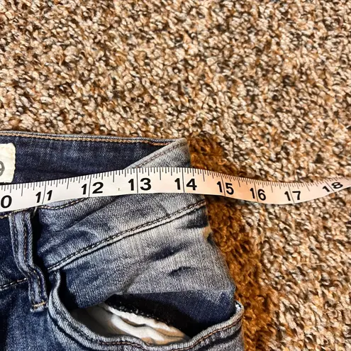 Pistola Womens Distressed Ankle Zipper Skinny Jeans Size 29 Blue Denim