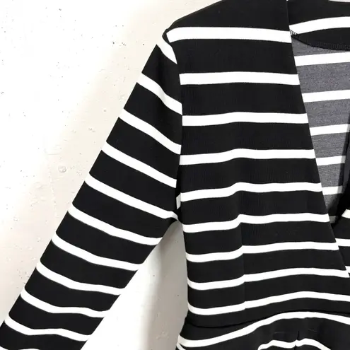 Isla_Co Womens Before The Dawn Playsuit Romper Black White Stripe Size Large