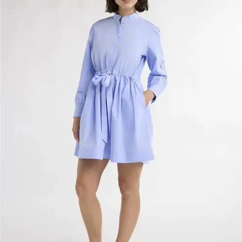 Chic Light Blue Long Sleeve Dress Size L