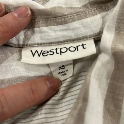 Westport Striped Button Front Shirt Size Extra Small