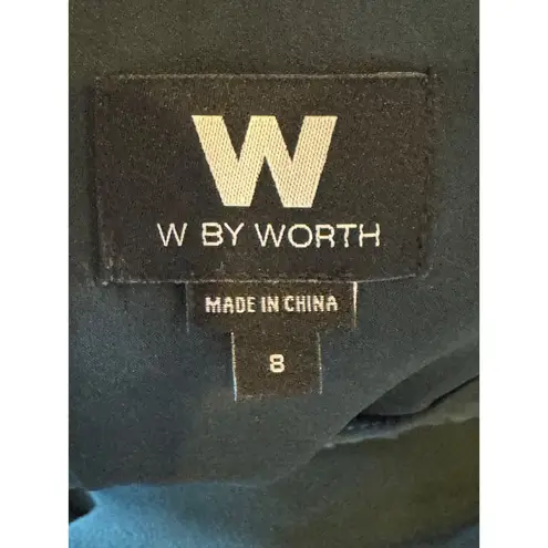 W By Worth Shirt Women 8 Green Crew Neck Leather Tunic Top Moto Luxury Retro