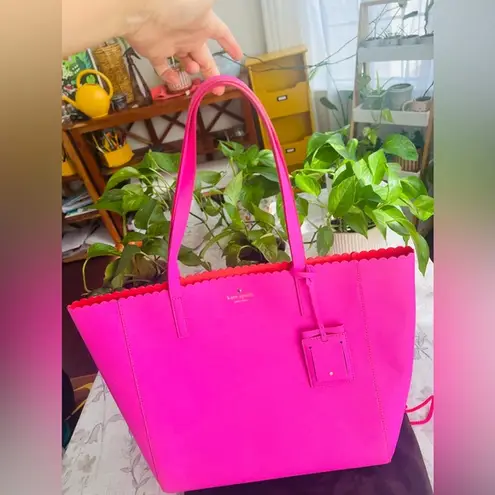Kate Spade Pink Scallop Edge Large Tote 133 New With Tags From Foodsixu