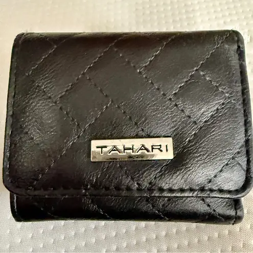 Tahari Black Quilted Wallet
