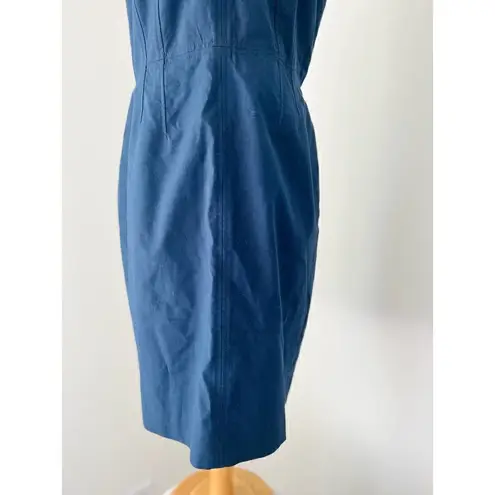 Tailored By Rebecca Taylor Stretch Modern V Neck Size 12 Blue